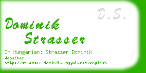 dominik strasser business card